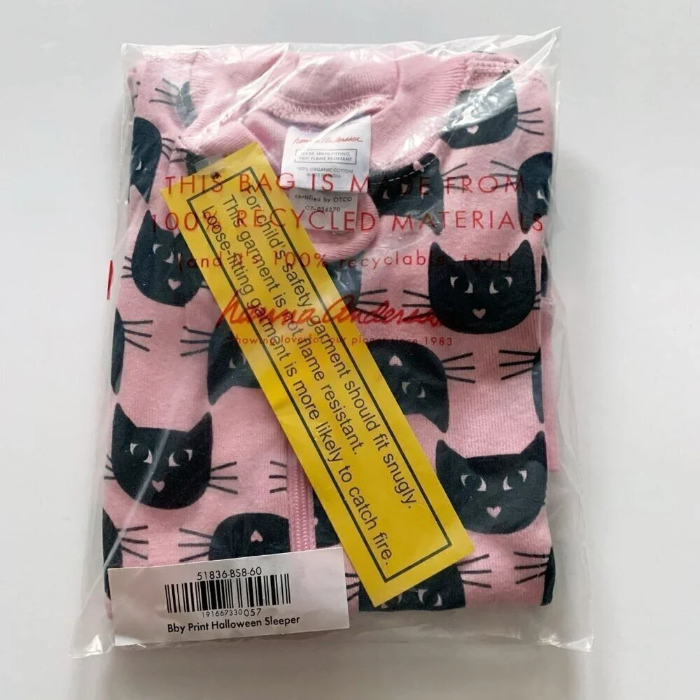 Hanna Andersson Baby Halloween Baby Zip Sleeper Size  12-18 Months